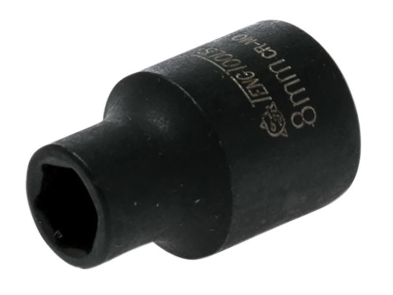 Soquete de Impacto Teng Hexagonal 6 Pontas, Encaixe 3/8 polegadas, 8mm