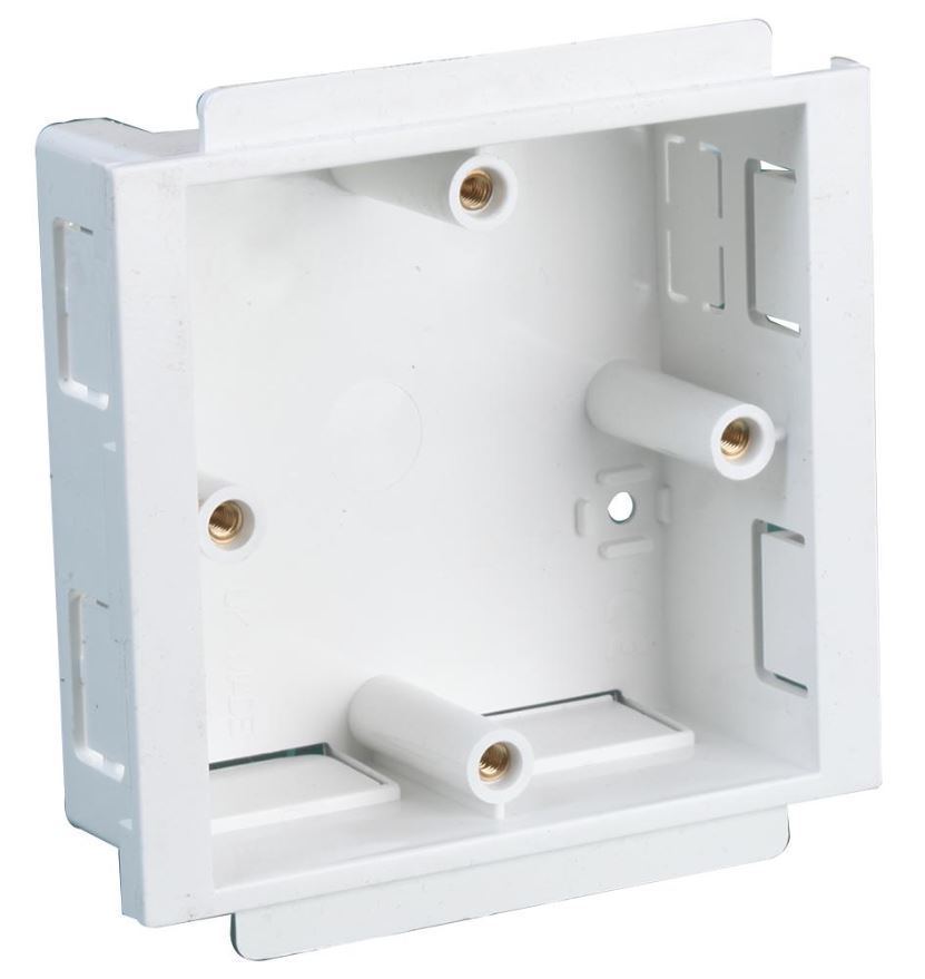 PRO POWER 1 Gang Dado Inbouwdoos, Wit PVC-U, 86x86mm