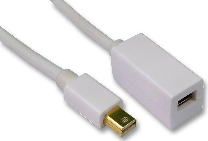 PRO SIGNAL Mini DisplayPort Καλώδιο Επέκτασης, 2m, Λευκό
