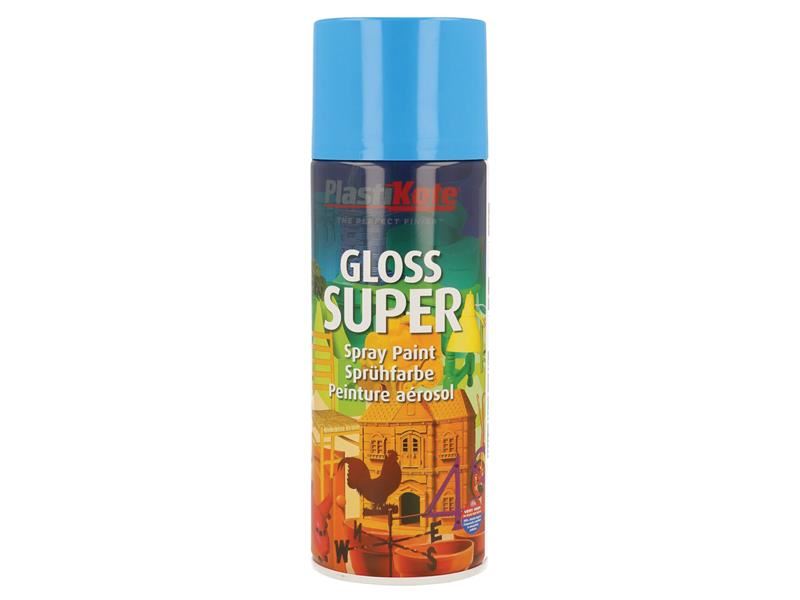 PlastiKote Gloss Super Spray Paint, Light Blue, 400ml