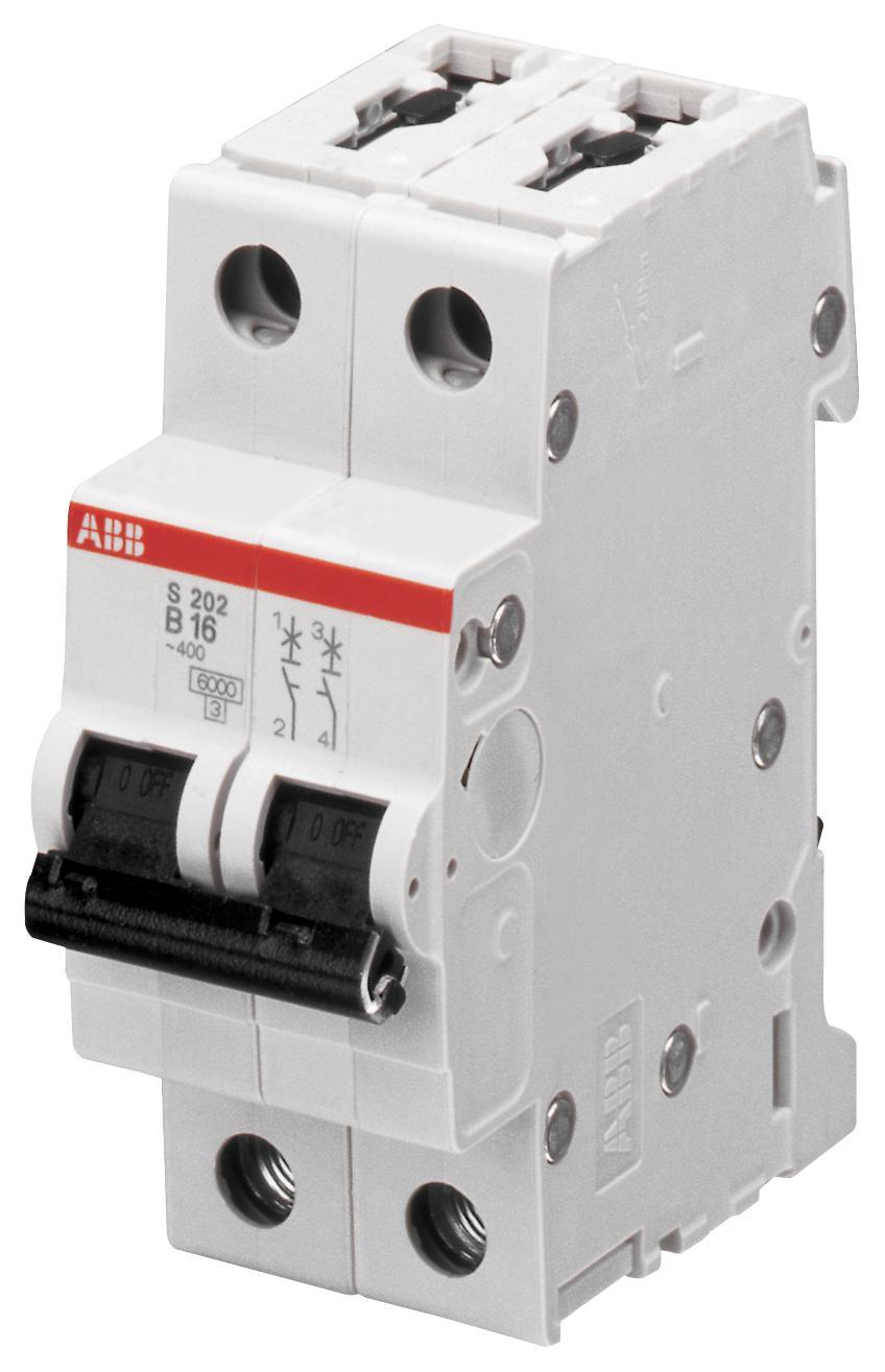 ABB 63A DP Type C MCB, 2 Pole, 400V