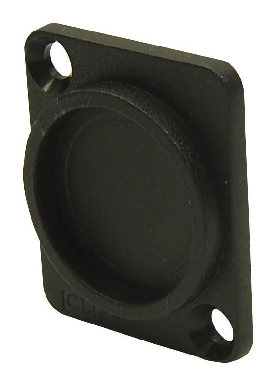 CLIFF - Plaque d'encastrement plastique noir 3mm avec trous fraisés