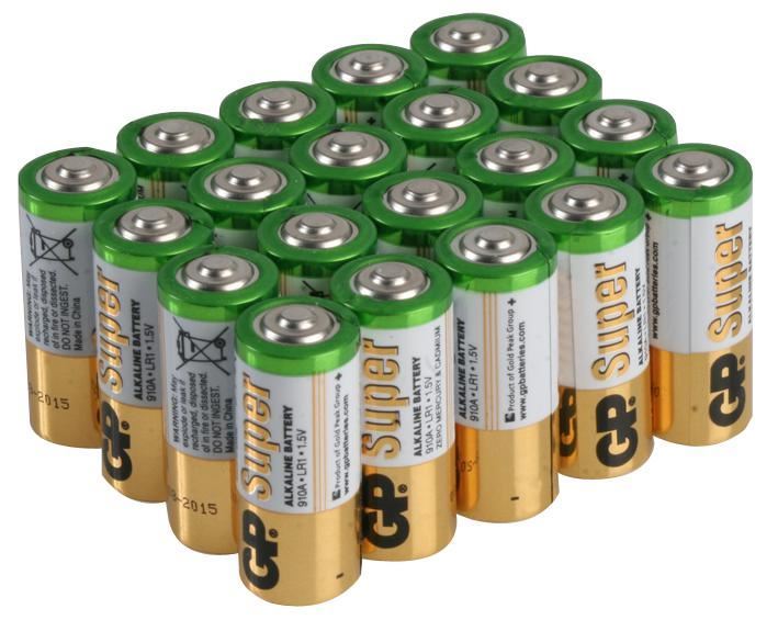 GP Super Pilas Alcalinas N, Paquete de 20, 1.5V