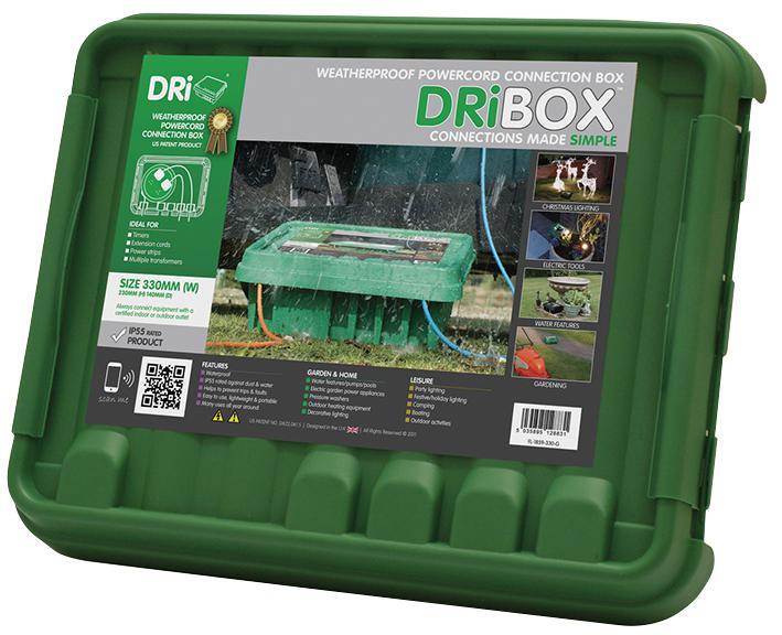 DRIBOX - Kotak Sambungan Kuasa Tahan Cuaca IP55 Hijau 140 x 230 x 330mm