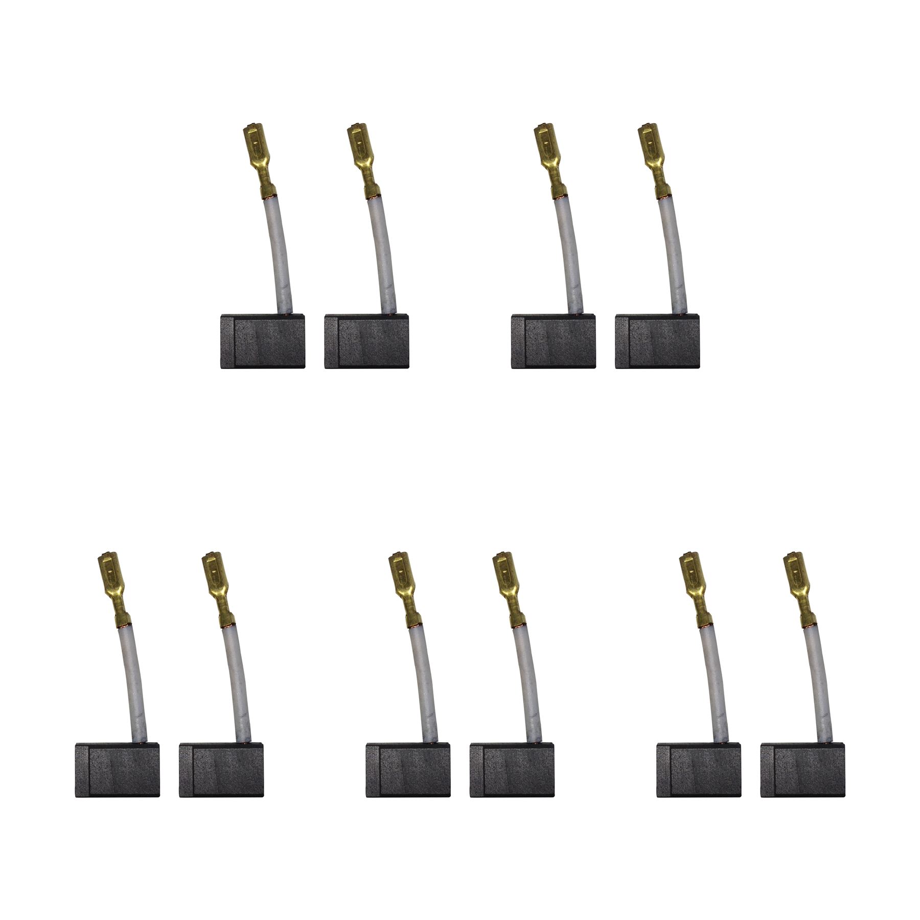 5 Jogos de Escovas de Carvão para Brocas Black & Decker e Dewalt (5.15 × 9.5 × 