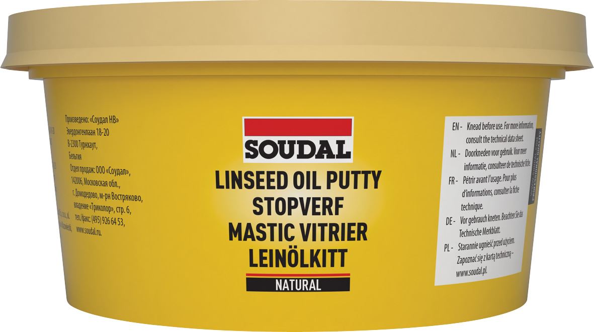 Soudal Universele Lijnolie Kit, Kleurloos, 1kg