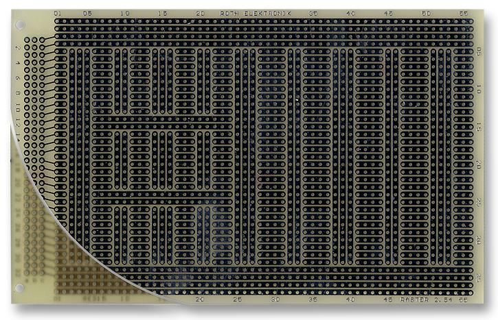 ROTH ELEKTRONIK Eurocard PCB, FR4, 2.54mm, 160x100mm