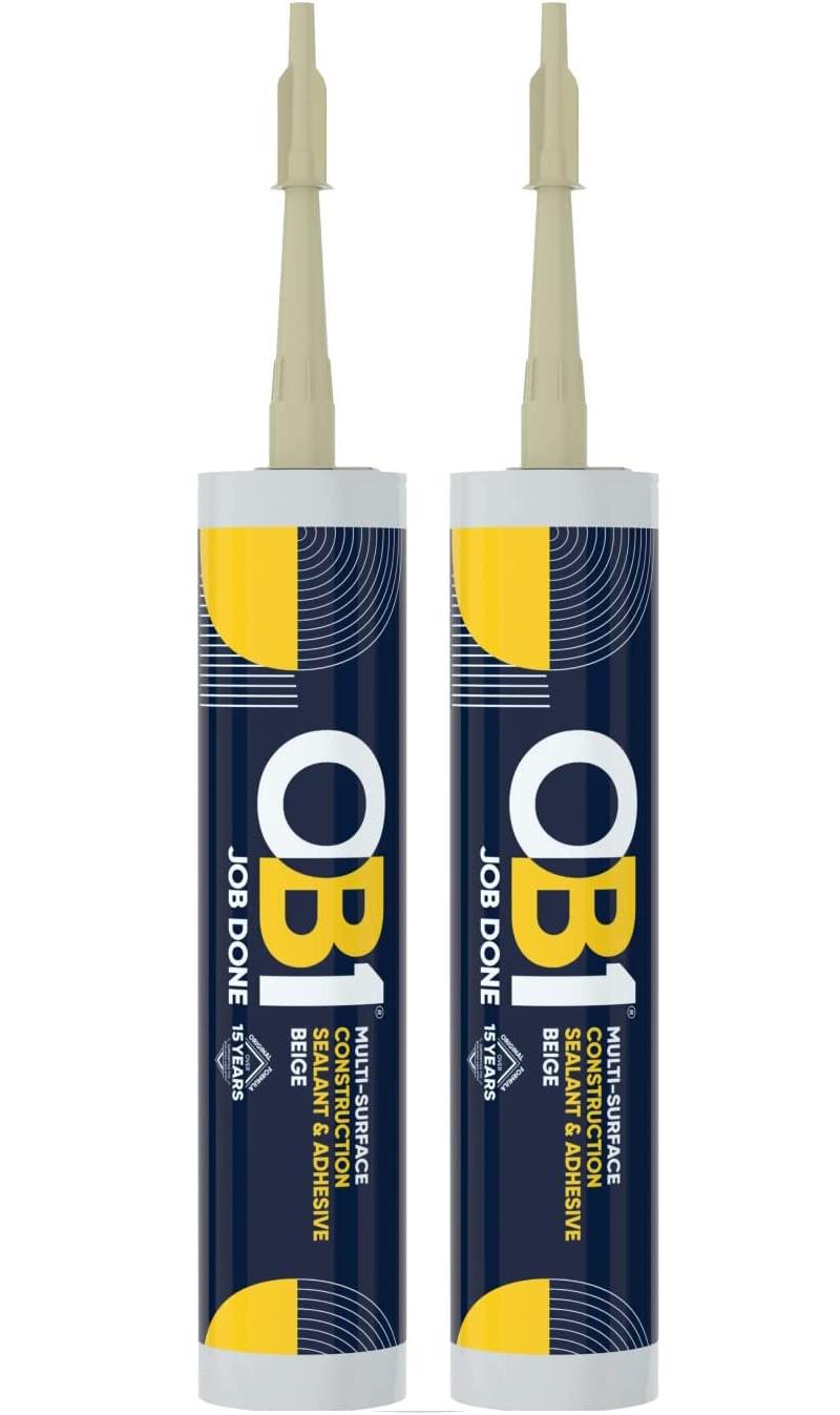 OB1 Beige Multi-Surface Construction Sealant & Adhesive, 2-Pack