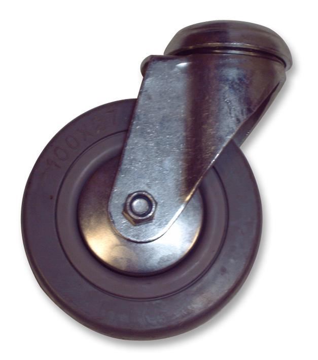 Keystone 100mm Rubber Swivel Castor with 80kg Capacity