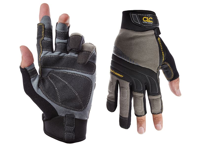 Kuny's Pro Framer Flex Grip® Gloves, Medium, Fingerless, Neoprene Cuff