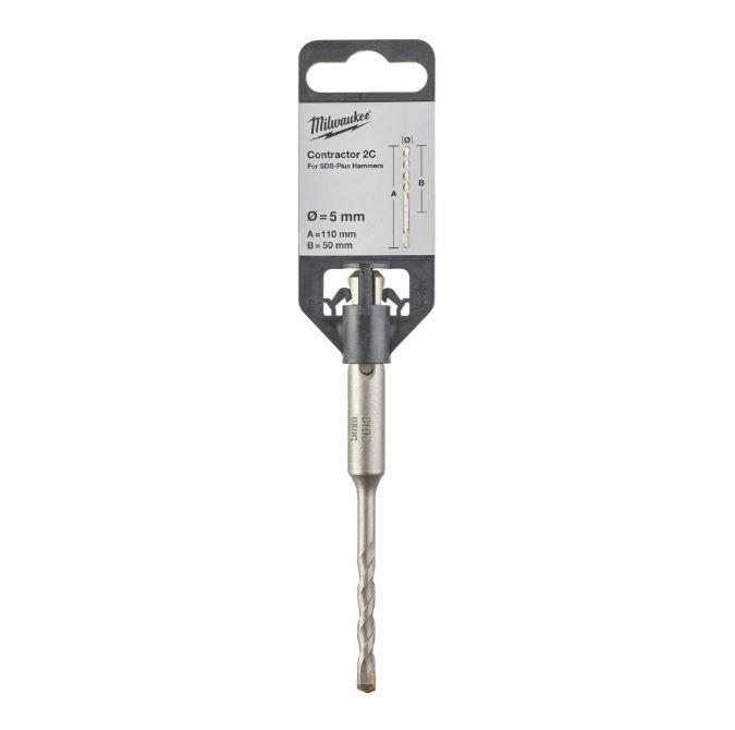 Mèche à béton SDS+ Milwaukee 5mm x 110mm pour maçonnerie et béton
