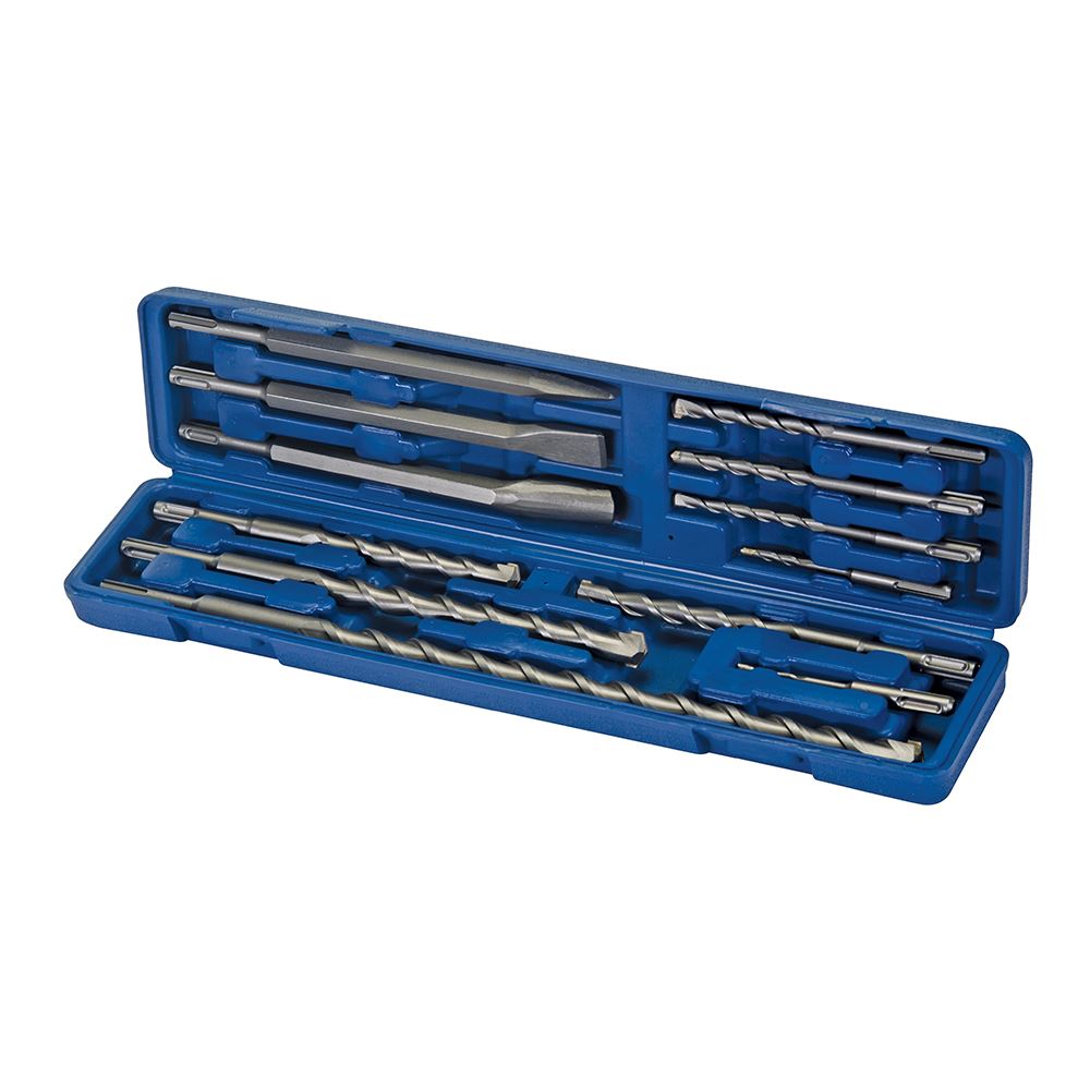 Silverline - Set Gerudi & Pahat SDS Plus 12 Keping
