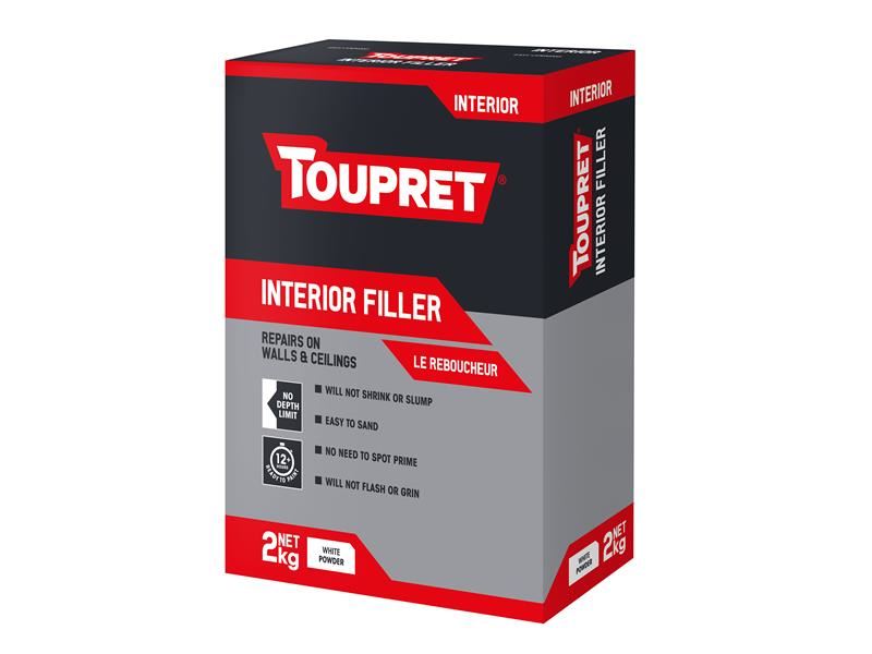 Toupret Interior Filler 2kg - One Coat Formula