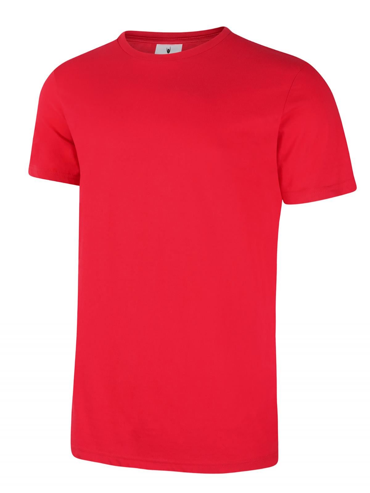 Uneek Unisex Olympic T-Shirt - Reactive Dyed, Red, XL