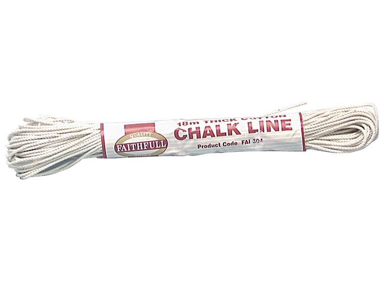 Faithfull Medium Cotton Chalk Line, 18m (Pack of 12)