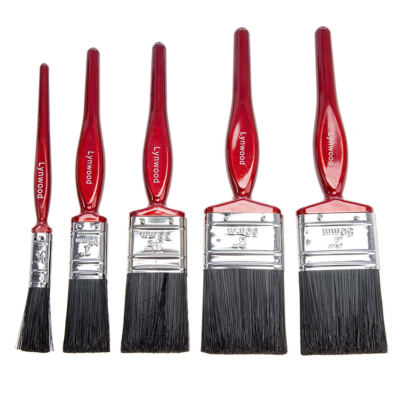 Lynwood BR505 Redline Paint Brush Set, 5-Pack