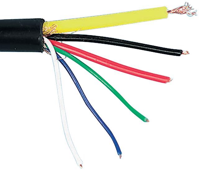 PRO POWER 4-Core CCTV Cable, Black, 7/0.2mm, 100m