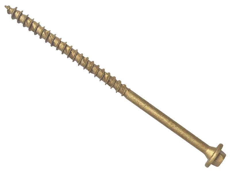 ForgeFix Sechskant/TORX®-kompatible Holzschrauben T30, tan, 7x150mm, Eimer 50