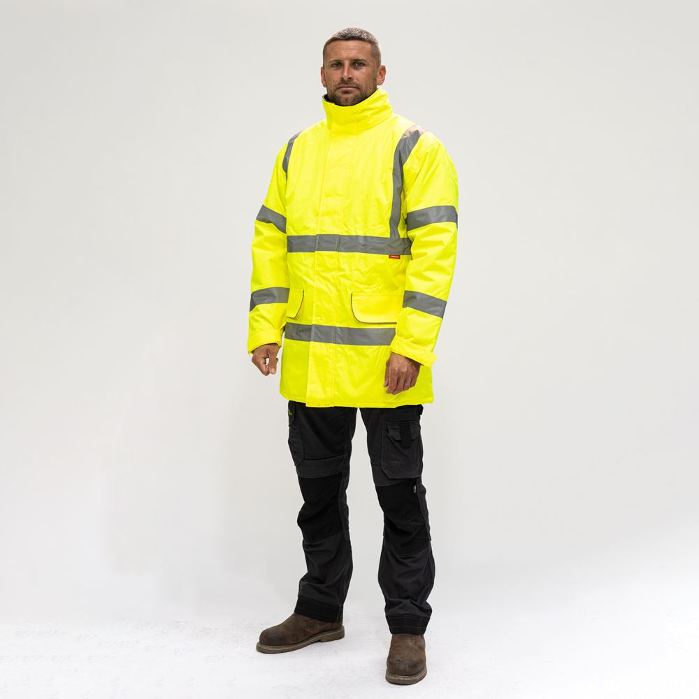 Timco Hi-Vis Parka Jacket, Yellow, X Large