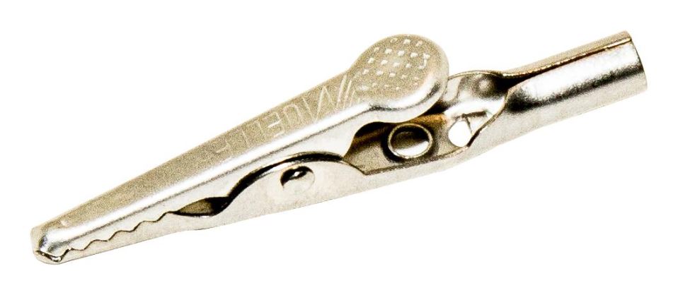 Mueller Electric BU-60 10A Crocodile Clip, Nickel-Plated Steel