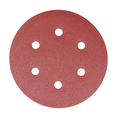 Timco 180 Grit Random Orbital Sanding Discs, Red, 150mm (5-Pack)