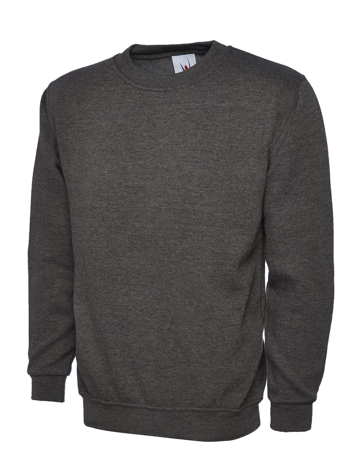 Uneek Unisex Classic Sweatshirt - 50% Polyester 50% Cotton - Charcoal - XS