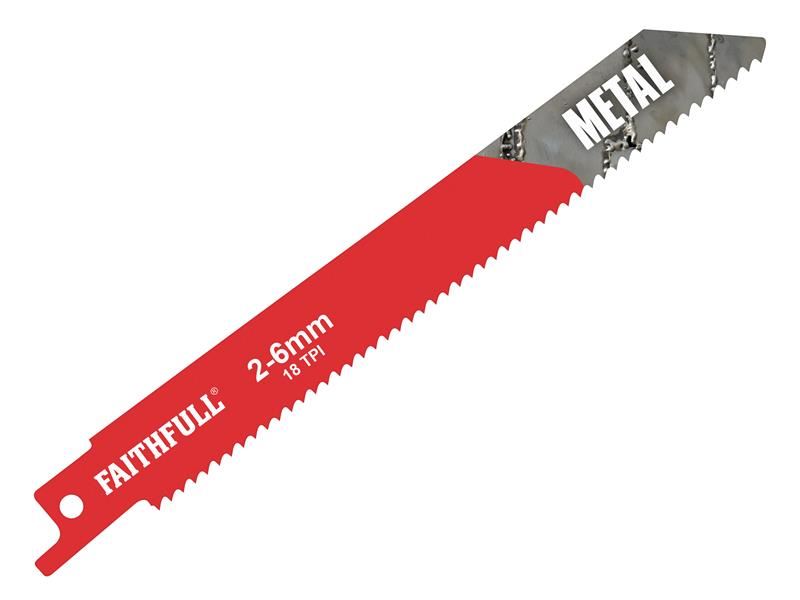 Faithfull S918E Sabre Saw Blade, Metal, 18 TPI, Pack of 5