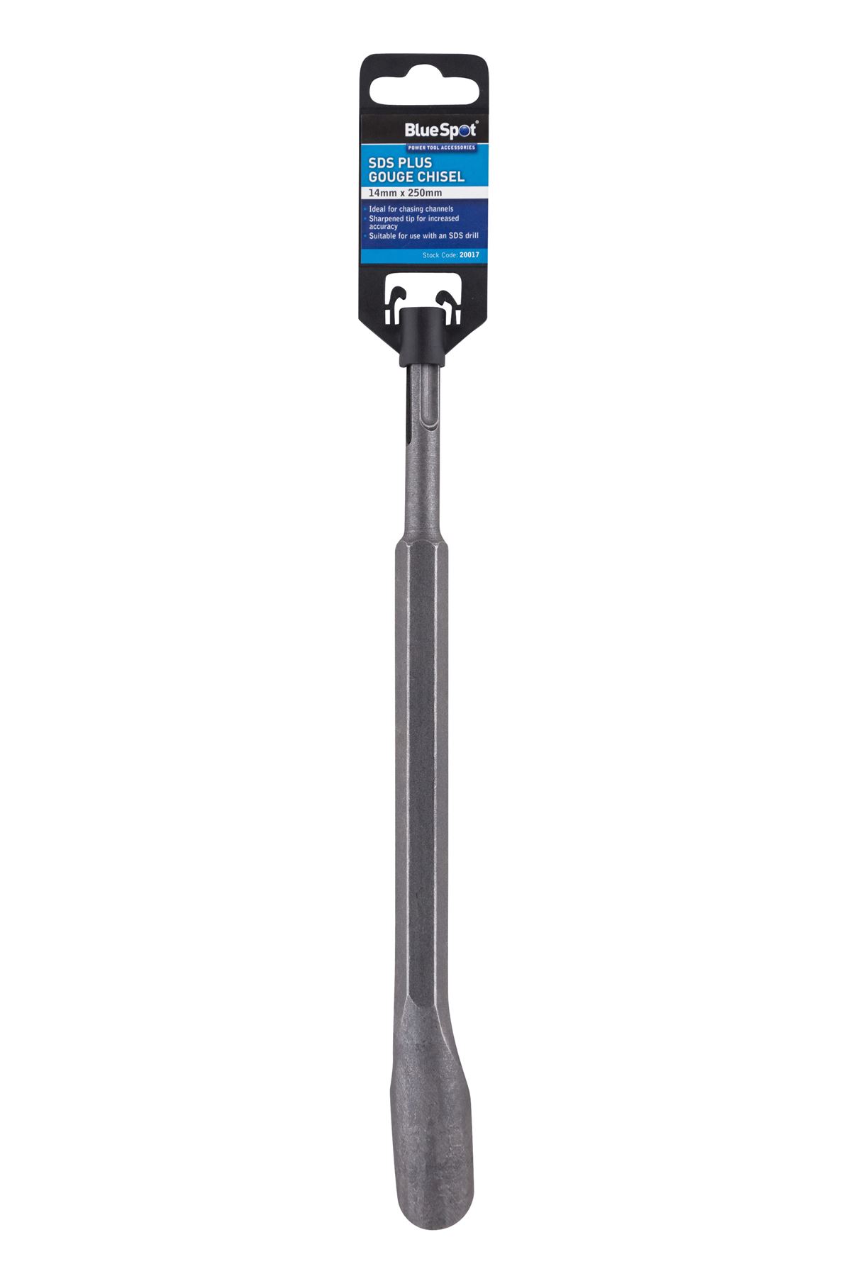 Blue Spot Tools - Siséal Gaibhne 14mm x 250mm SDS Plus, Cruach Carbóin