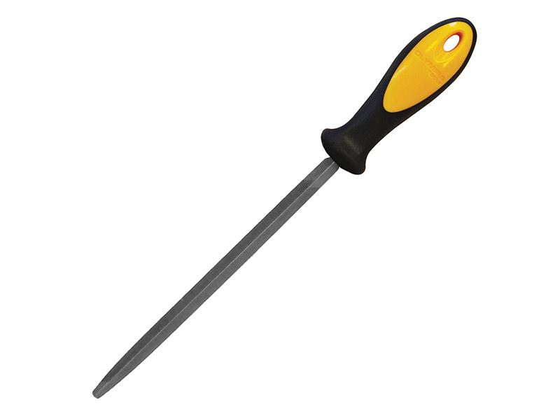 Roughneck Extra Slim Single Cut File, 200mm with Soft Grip Handle