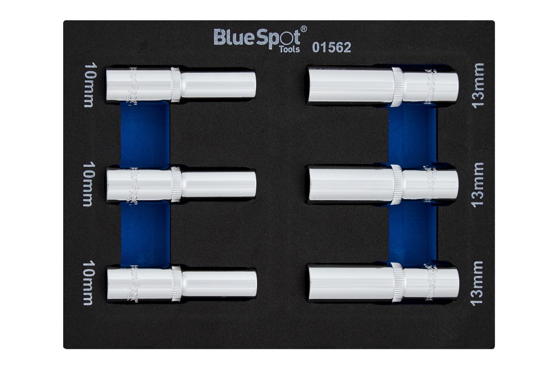 Blue Spot 6-Piece 3/8in Μετρικά Βαθειά Περιστροφέα (10 & 13mm) σε Δίσκο EVA