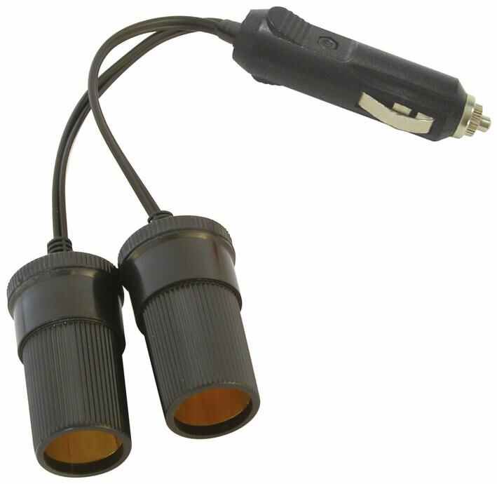 CARPOINT 12-24V Twin Socket Extension Lead