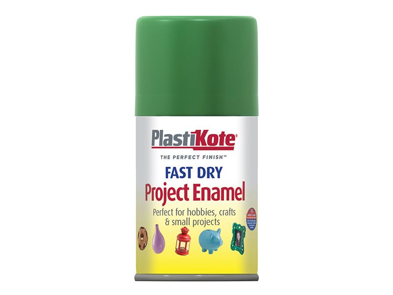 PlastiKote Fast Dry Enamel Spray Paint - Garden Green, 100ml