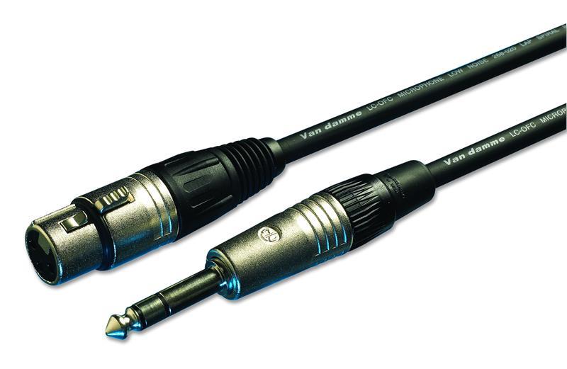 VDC XLR to 6.35mm Stereo Jack Lead, 5m Black
