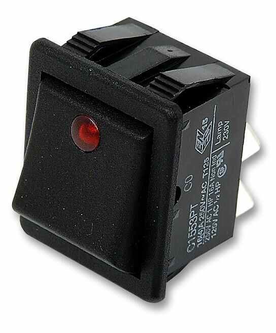 ARCOLECTRIC (BULGIN LIMITED) - Kippschalter beleuchtet DPST, rotes Licht