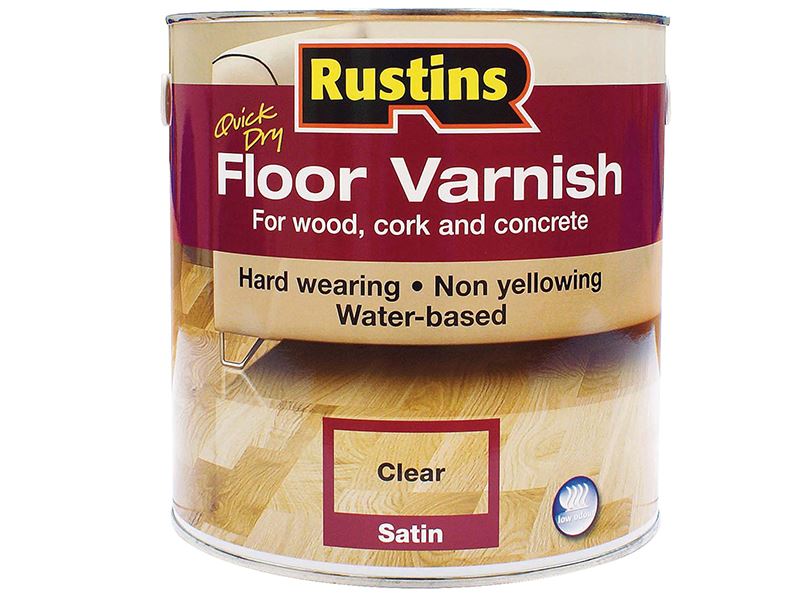 Rustins Quick Dry Satin Floor Varnish, 1 Litre
