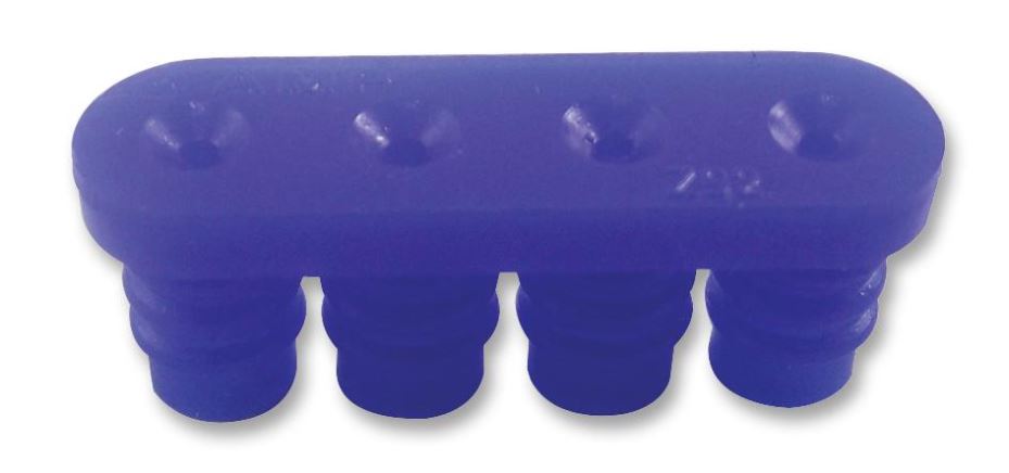 AMP TE Connectivity 794274-1 Aansluitdraadafdichting, 4 Wijs, Blauw, 3,3mm