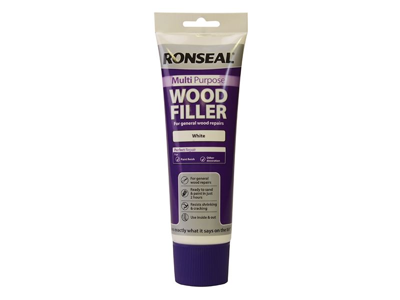 Ronseal Multipurpose Wood Filler Tube, White, 325g