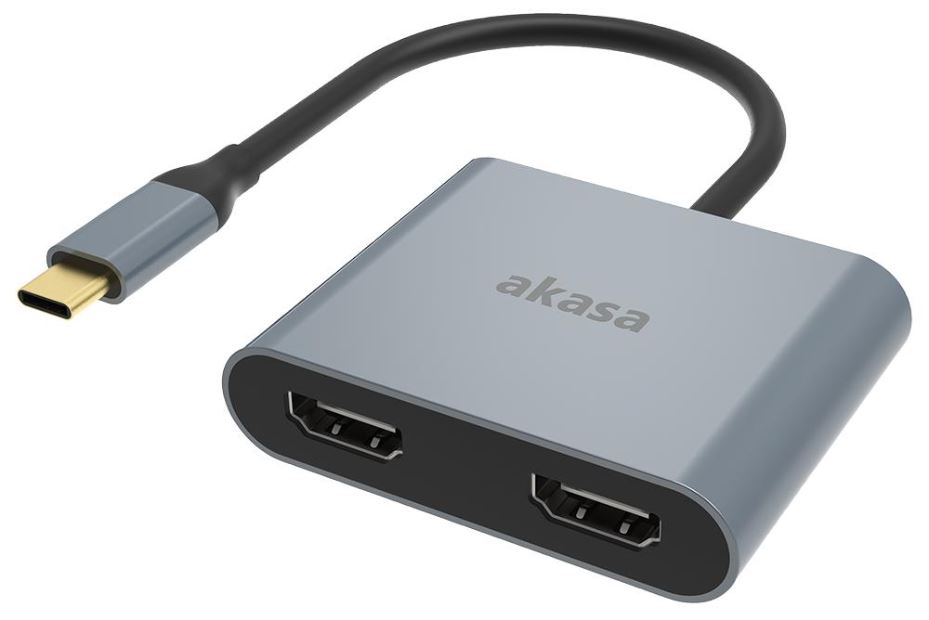 AKASA USB-C naar Dual 4K HDMI MST Beeldschermadapter