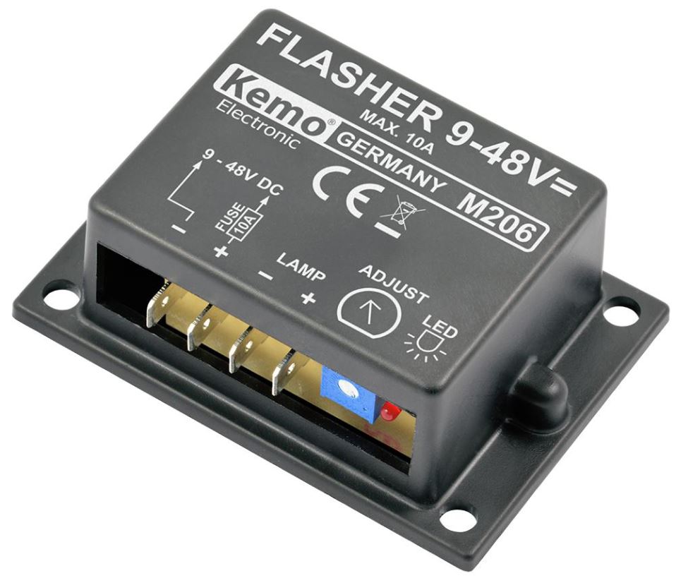 KEMO Elektronisch Flitsmodule voor LED/Gloeilampen 9-48V DC