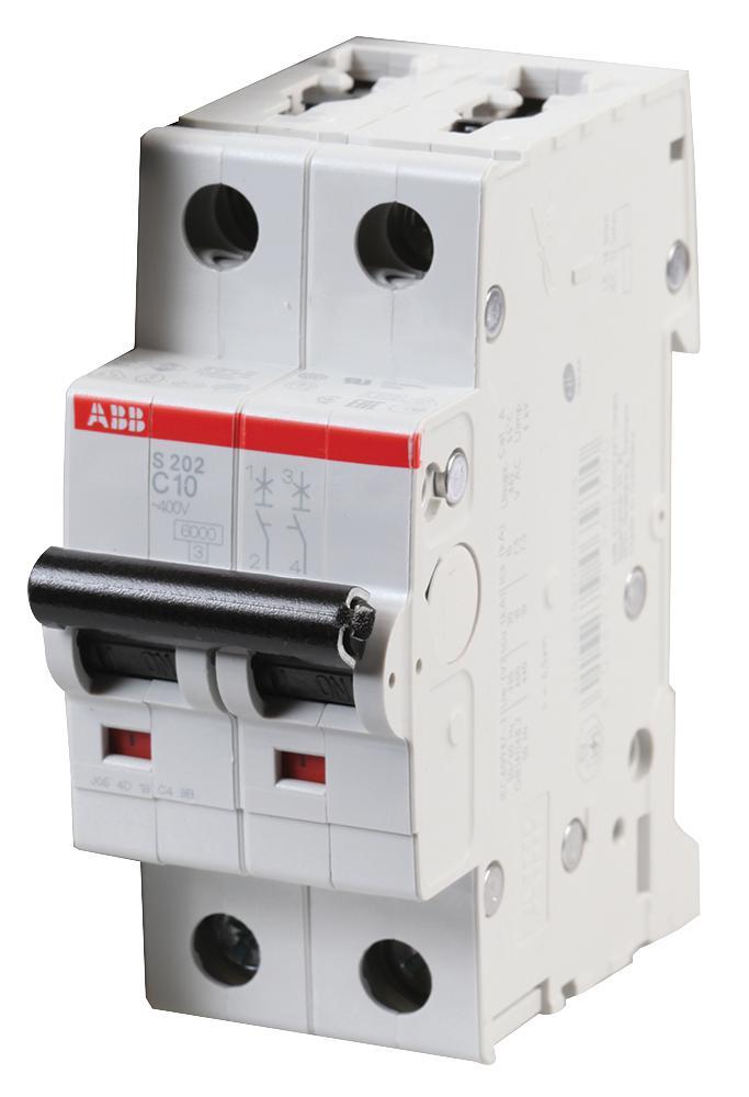 ABB 10A 2P (2極) Cタイプ MCB 277V