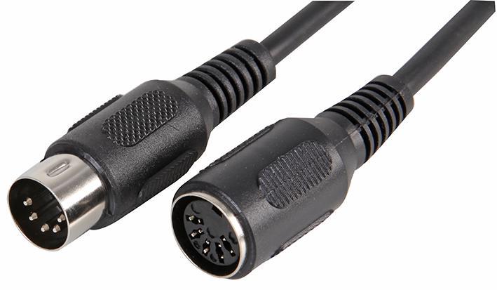 PRO SIGNAL Cavo DIN a 5 Poli, 1,2m, Nero