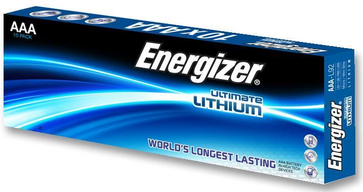 Energizer Ultimate Lithiové AAA baterie, balení 10 ks