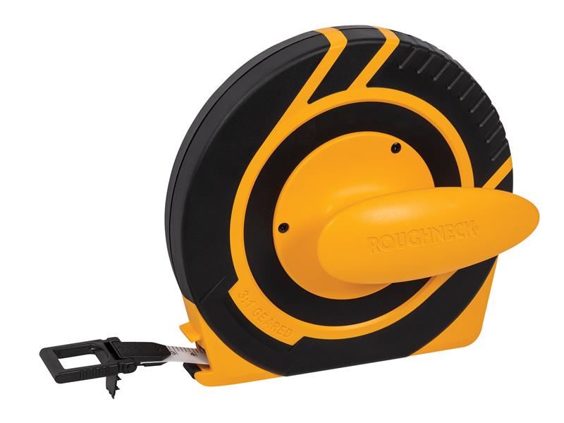 Cinta métrica Roughneck cerrada larga, 30m/100ft, ancho 15mm