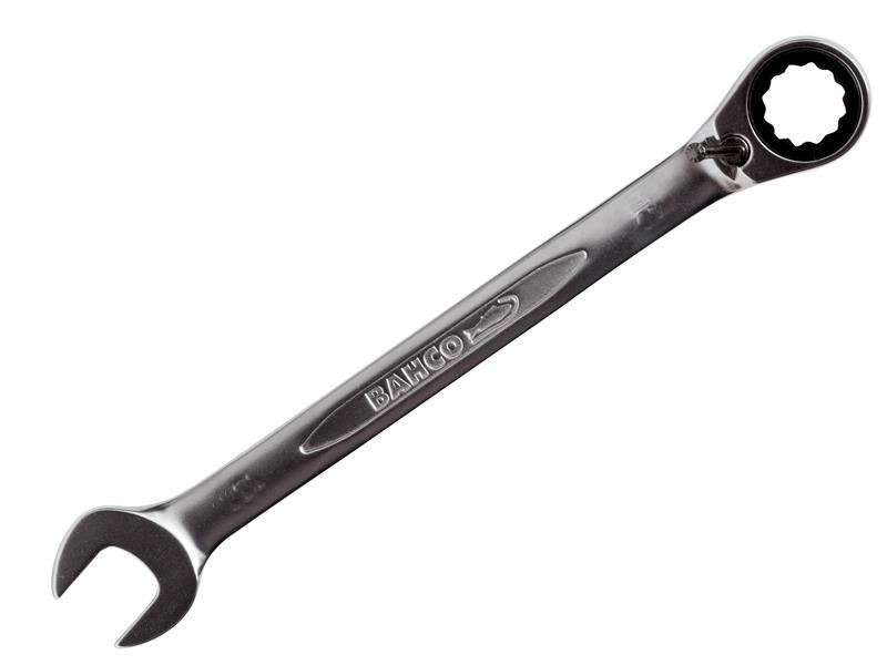 Bahco 1RM Ratcheting Combination Wrench 17mm, Chrome-Plated Steel