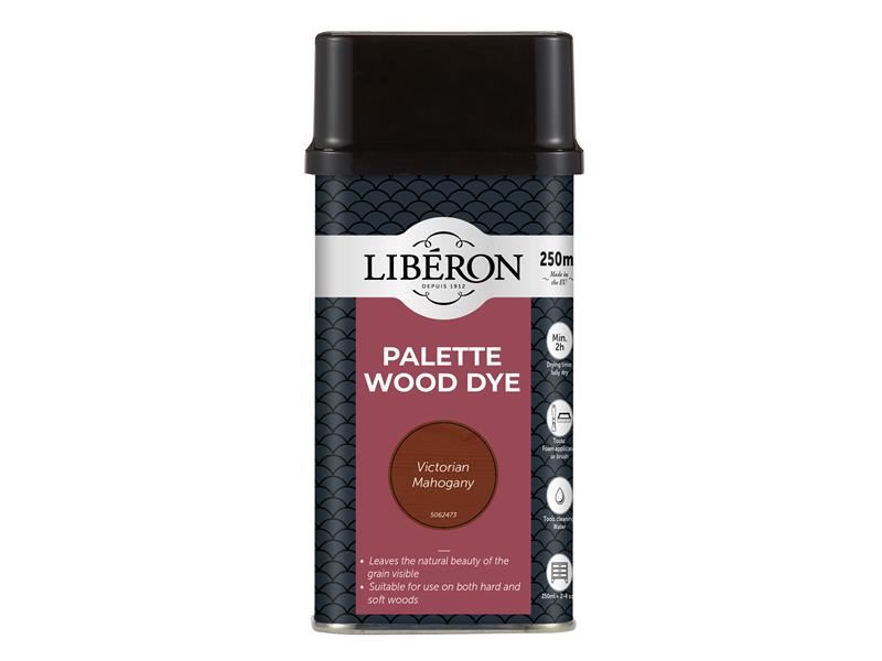 Liberon Palette Wood Dye: Victoria Mahogany 250ml