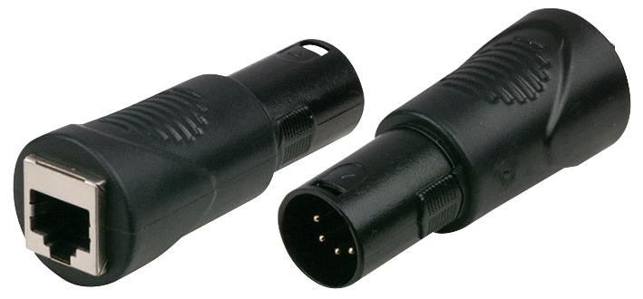 DAP AUDIO Adaptador 5-Pole XLR Macho para RJ45 Fêmea para DMX512