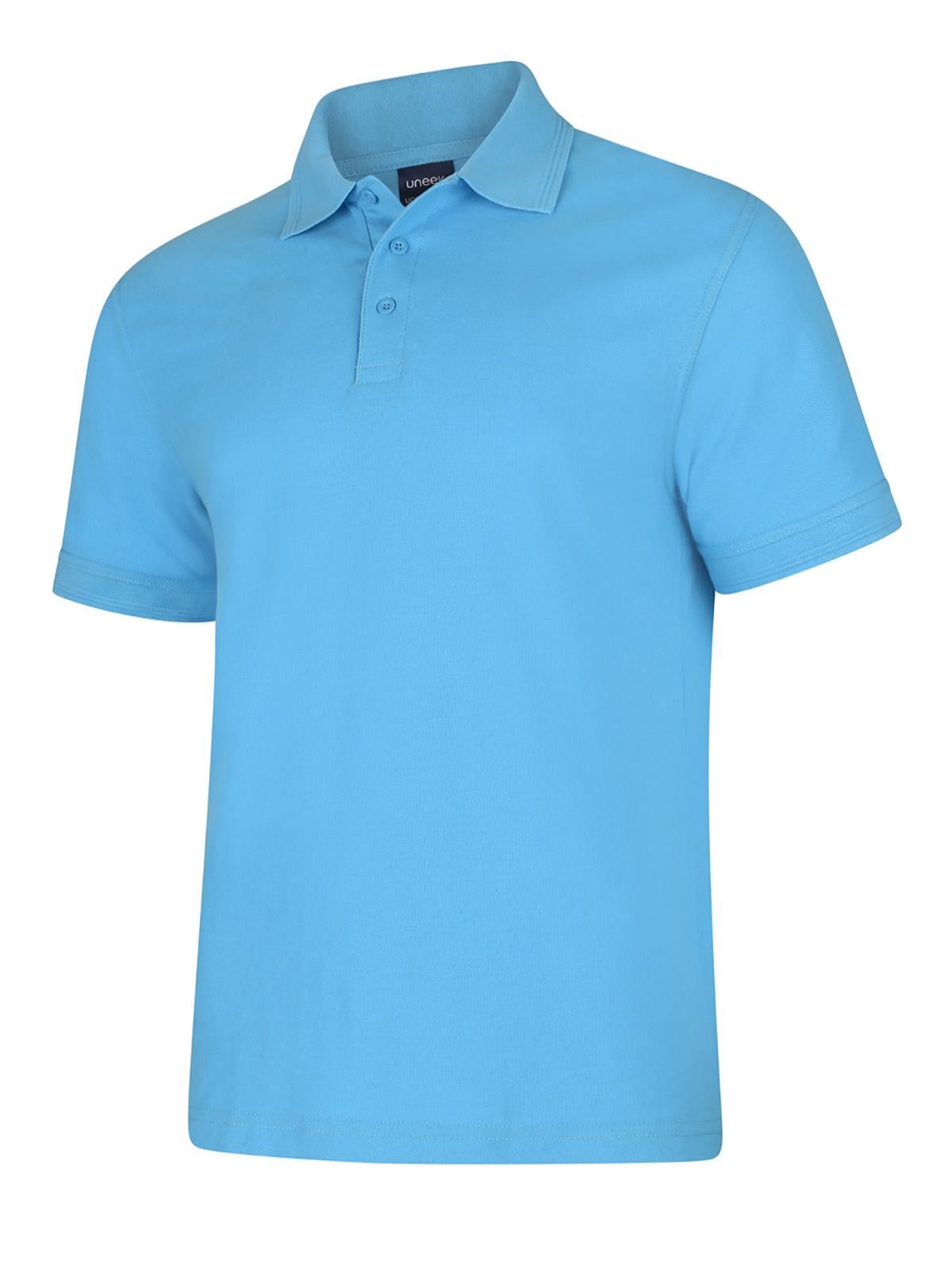 Uneek Unisex Deluxe Polo Shirt - 50% Poly/Cotton - Sky - 3XL