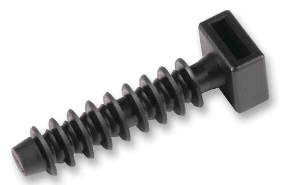 HELLERMANNTYTON Nylon-Befestigungsgrund für Kabelbinder, Schwarz, 9.0mm, 100er