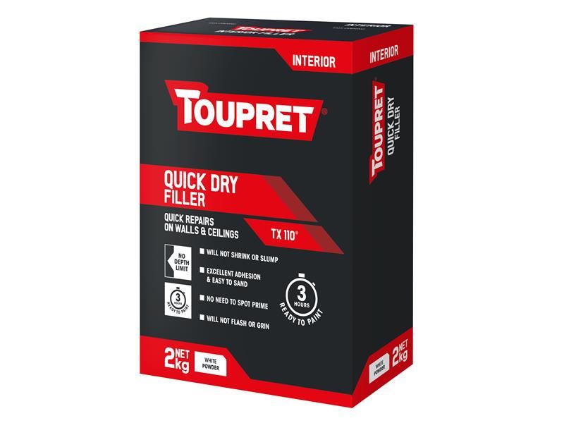 Toupret Quick Dry Filler 2kg for Interior Surfaces
