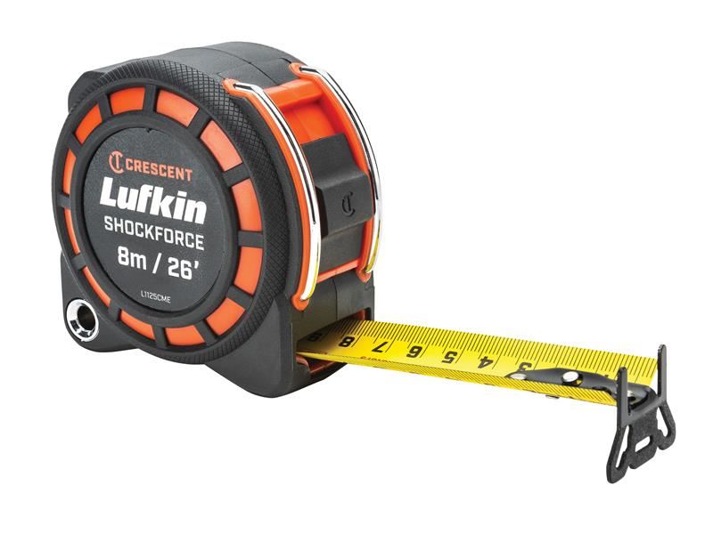 Crescent Lufkin® Shockforce Dual-Sided Maßband 8m/26ft (30mm Breite)